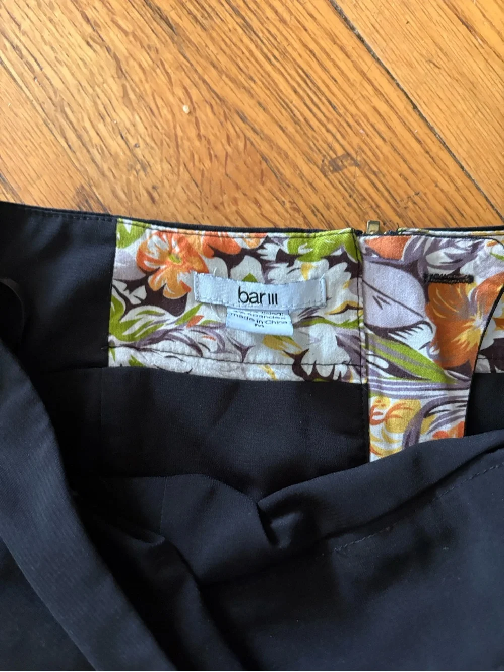 Bar III Black Ruched Mini Skirt